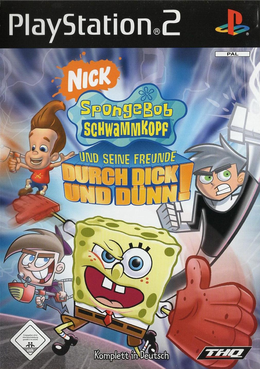 SpongeBob Schwammkopf und seine Freunde: Durch dick und dünn! - PlayStation 2 Vorderseite