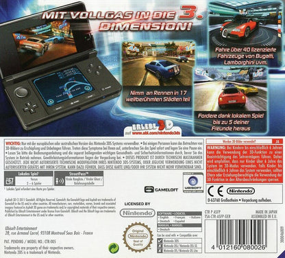 Asphalt 3D - Nintendo 3DS Rückseite