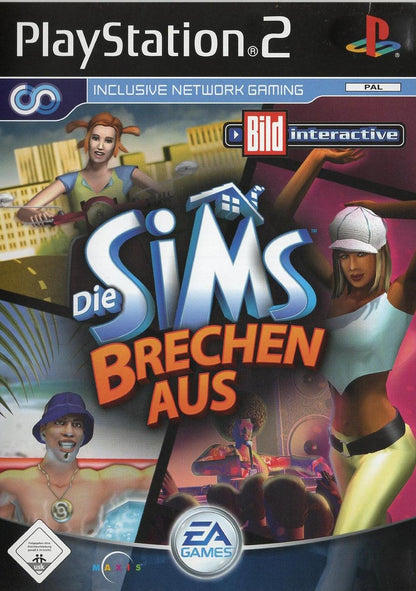 Die Sims brechen aus - PlayStation 2 Vorderseite