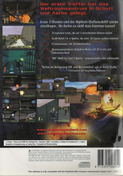 Operation WinBack - PlayStation 2 Rückseite