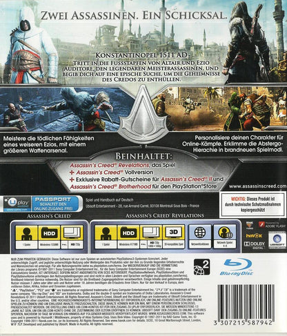 Assassin's Creed: Revelations - PlayStation 3 Rückseite