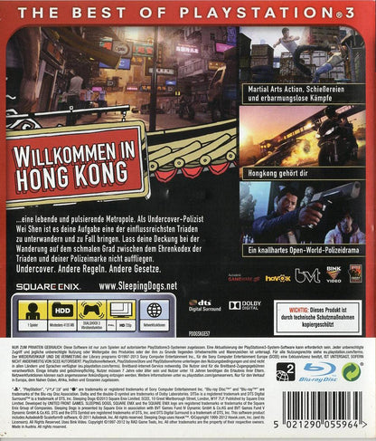 Sleeping Dogs - PlayStation 3 Rückseite