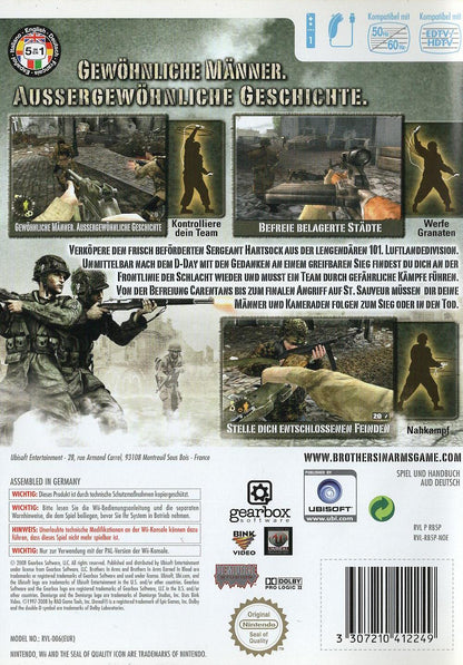 Brothers in Arms: Earned in Blood - Nintendo Wii Rückseite