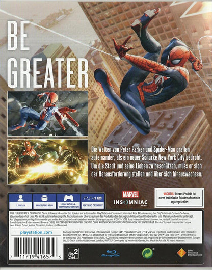 Marvel's Spider-Man - PlayStation 4 Rückseite