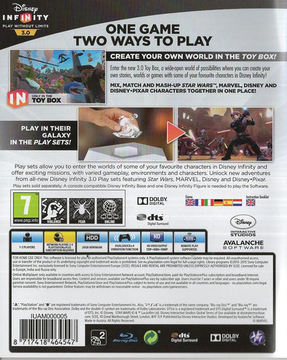 Disney Infinity 3.0 - PlayStation 4 Rückseite