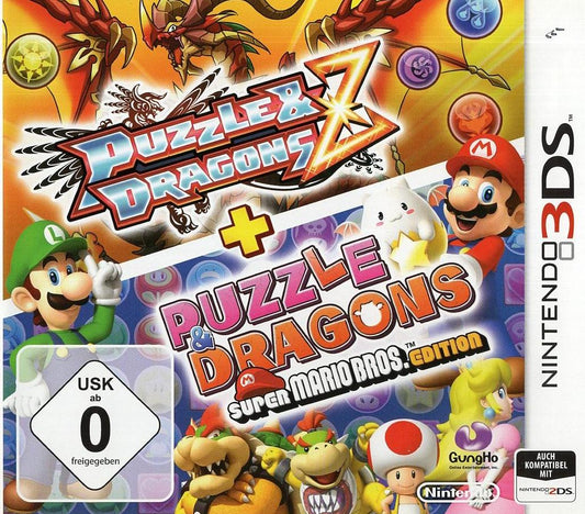 Puzzle & Dragons Z + Puzzle & Dragons Super Mario Bros. Edition - Nintendo 3DS Vorderseite