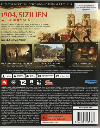 Mafia: The Old Country - PlayStation 5 Rückseite