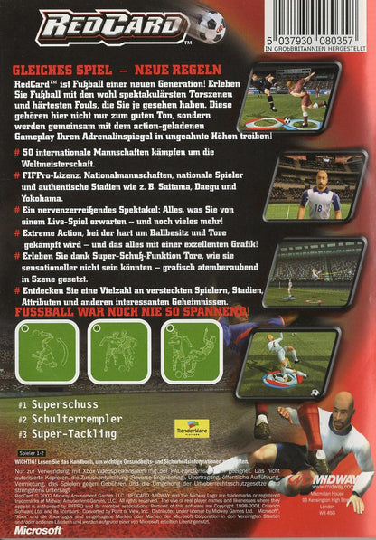 RedCard - Xbox Rückseite