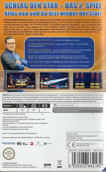 Schlag den Star - Das 2. Spiel - Nintendo Switch Rückseite