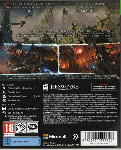 Lords of the Fallen - Xbox Series X/S Rückseite