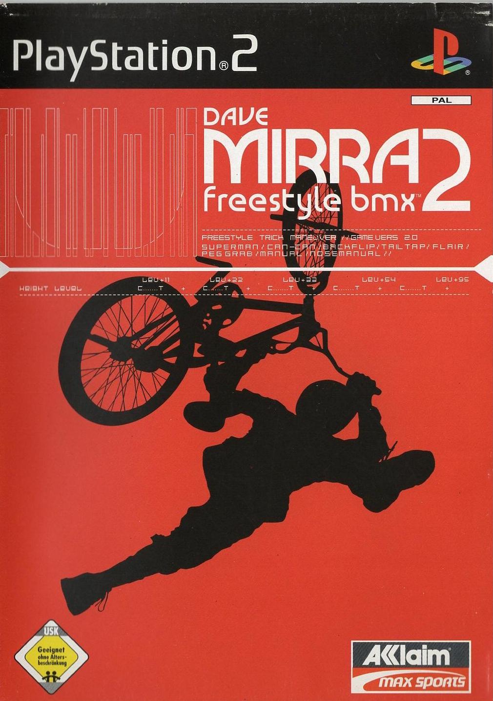 Dave Mirra Freestyle BMX 2 - PlayStation 2 Vorderseite