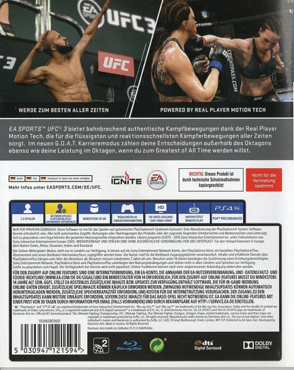 UFC 3 - PlayStation 4 Rückseite