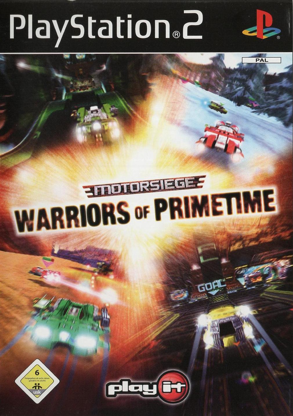 Motorsiege: Warriors of Primetime - PlayStation 2 Vorderseite