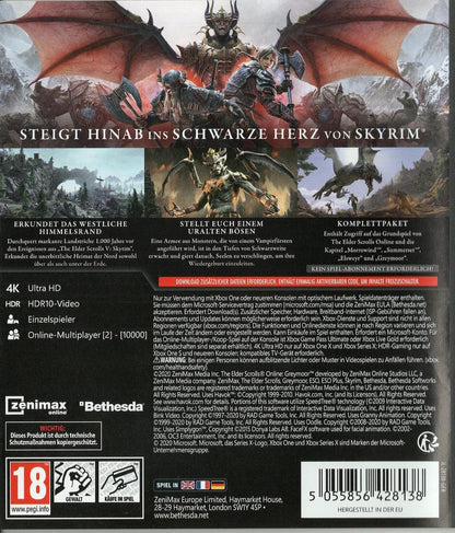 The Elder Scrolls Online: Greymoor - Xbox One Rückseite
