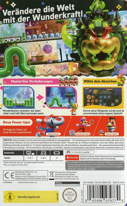 Super Mario Bros. Wonder - Nintendo Switch Rückseite