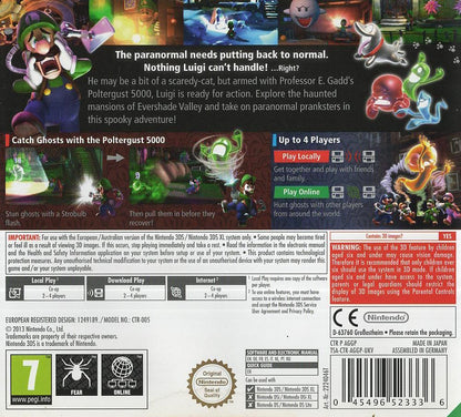 Luigi's Mansion 2 - Nintendo 3DS Rückseite