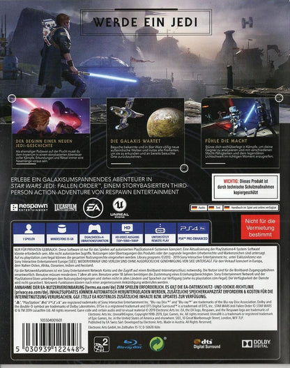 Star Wars Jedi: Fallen Order - PlayStation 4 Rückseite