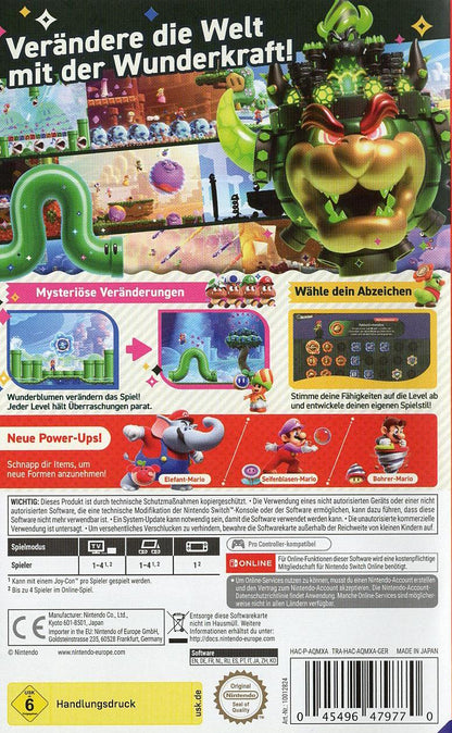 Super Mario Bros. Wonder - Nintendo Switch Rückseite