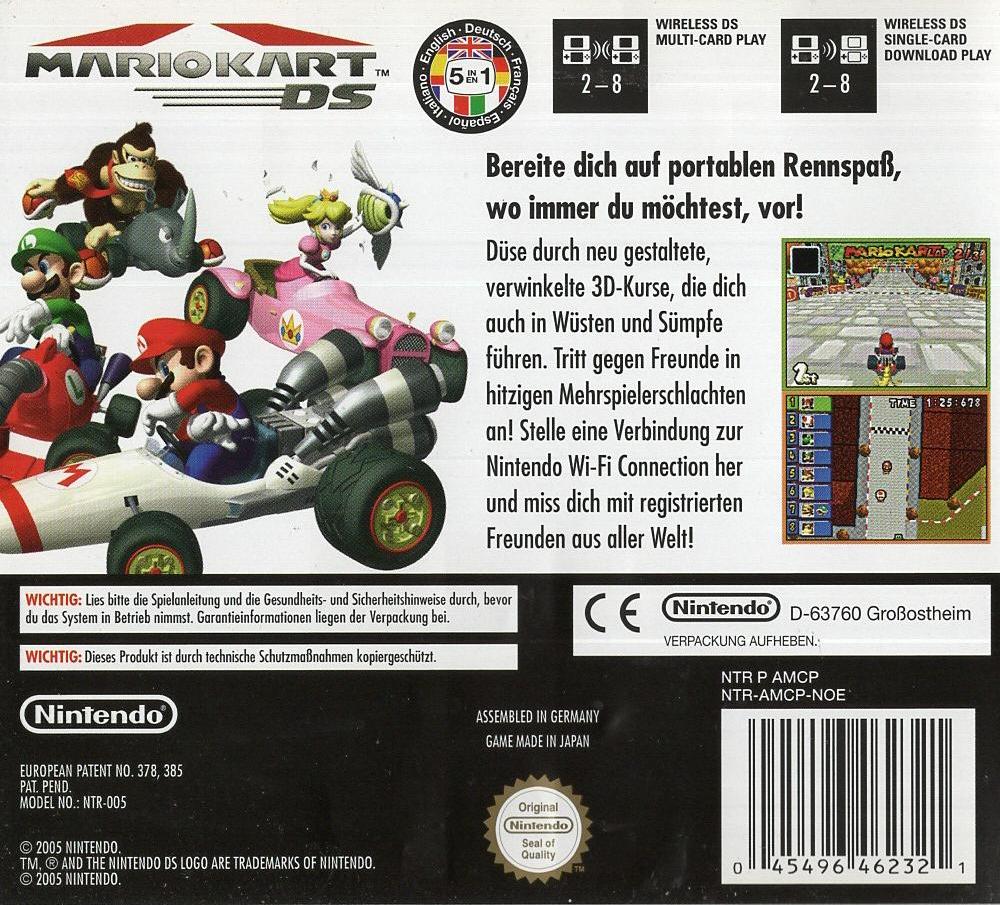 Mario Kart DS - Nintendo DS Rückseite