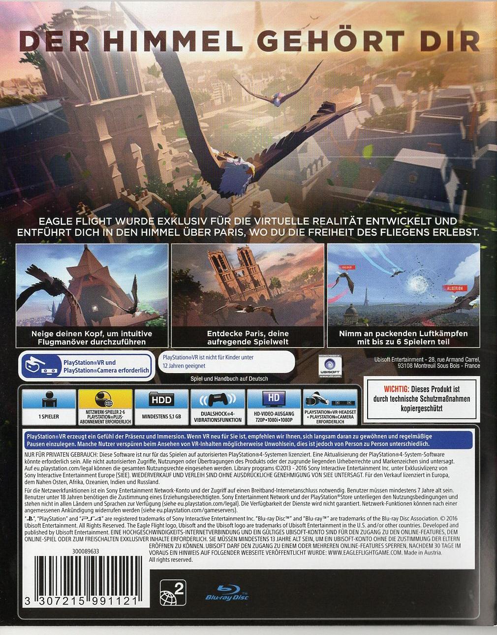 Eagle Flight - PlayStation 4 Rückseite
