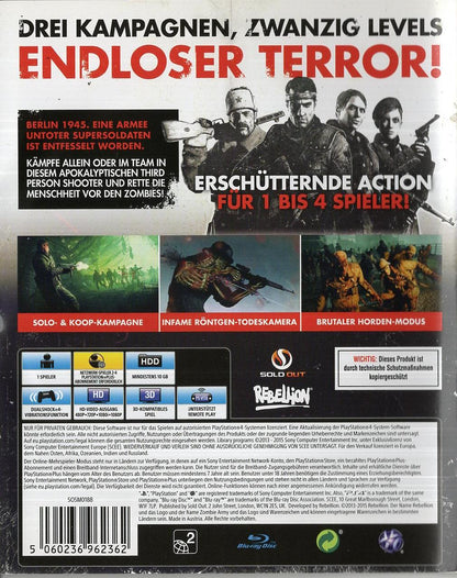 Zombie Army Trilogy - PlayStation 4 Rückseite