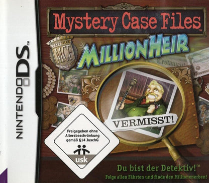 Mystery Case Files: MillionHeir - Nintendo DS Vorderseite