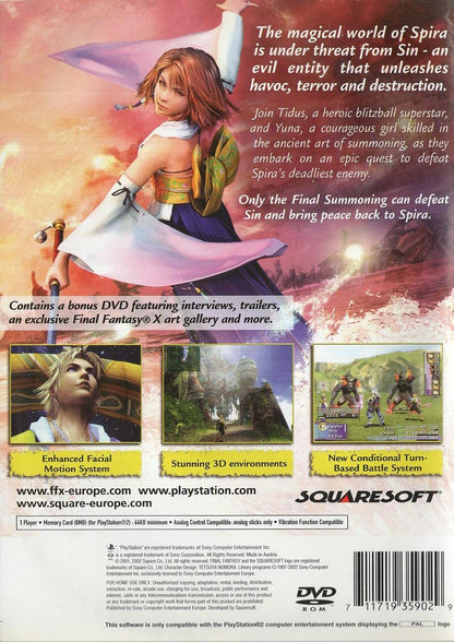 Final Fantasy X - PlayStation 2 Rückseite