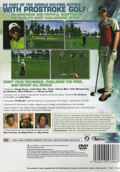 ProStroke Golf: World Tour 2007 - PlayStation 2 Rückseite