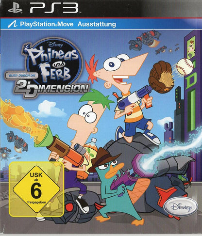 Phineas und Ferb: Quer durch die 2. Dimension - PlayStation 3 Vorderseite