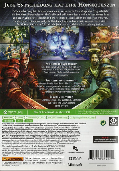 Fable Anniversary - Xbox 360 Rückseite