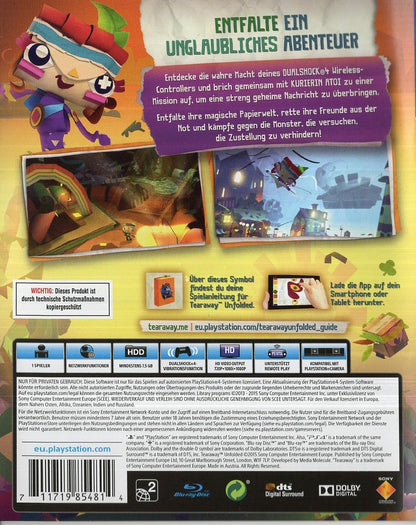 Tearaway Unfolded - PlayStation 4 Rückseite
