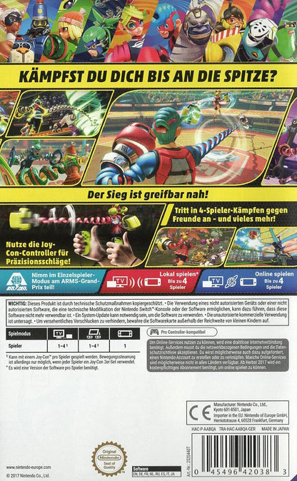 ARMS - Nintendo Switch Rückseite