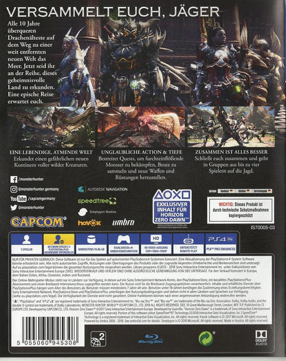 Monster Hunter: World - PlayStation 4 Rückseite