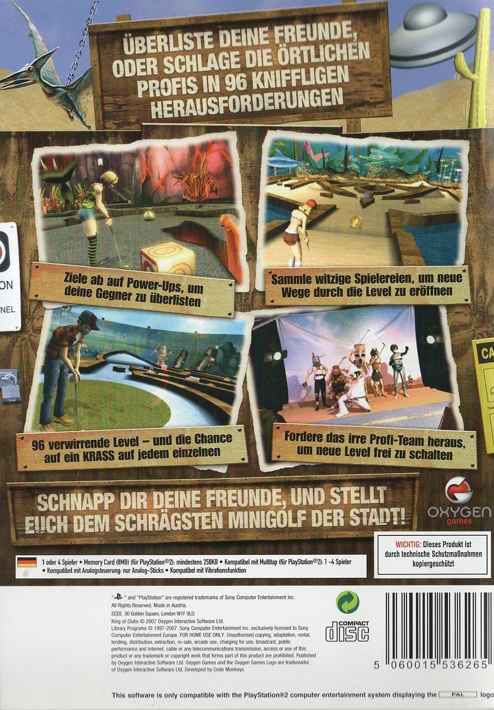 King of Clubs - PlayStation 2 Rückseite