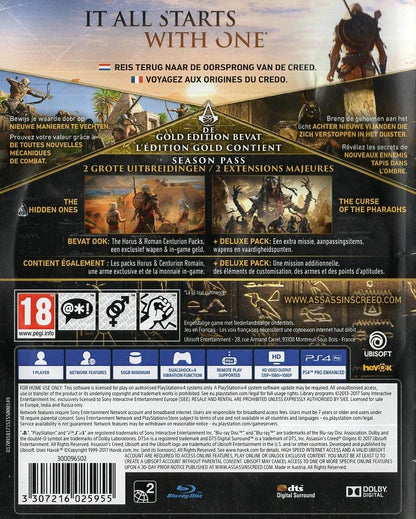 Assassin's Creed Origins - PlayStation 4 Rückseite