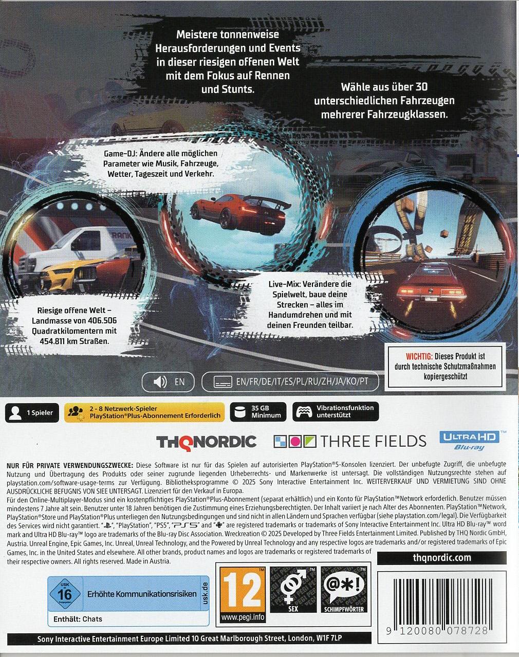 Wreckreation - PlayStation 5 Rückseite