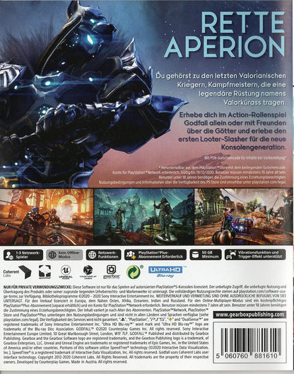 Godfall - PlayStation 5 Rückseite