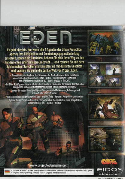 Project Eden - PlayStation 2 Rückseite