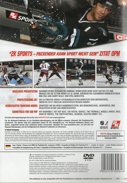 NHL 2K7 - PlayStation 2 Rückseite