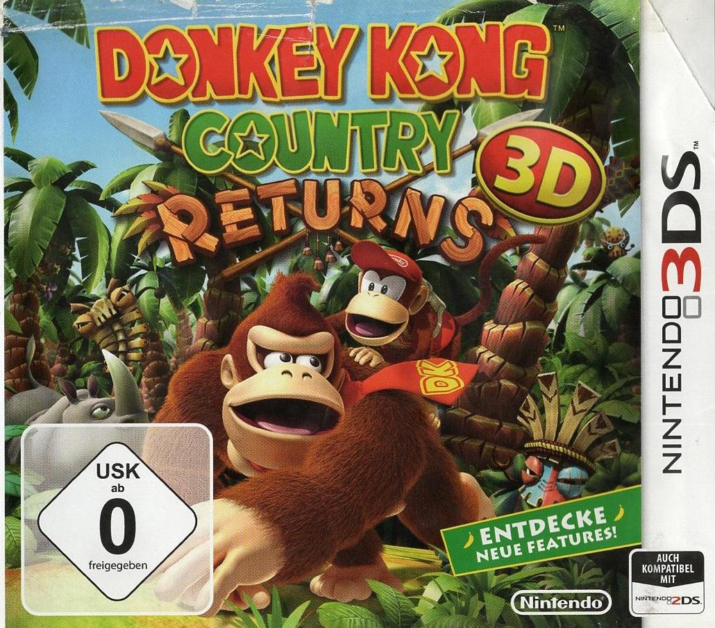 Donkey Kong Country Returns 3D - Nintendo 3DS Vorderseite