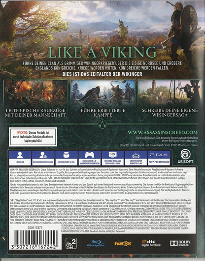 Assassin's Creed Valhalla - PlayStation 4 Rückseite
