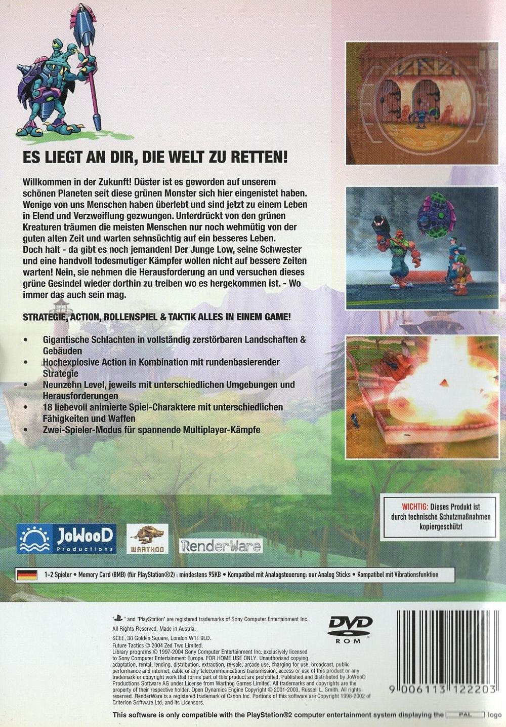 Future Tactics: The Uprising - PlayStation 2 Rückseite