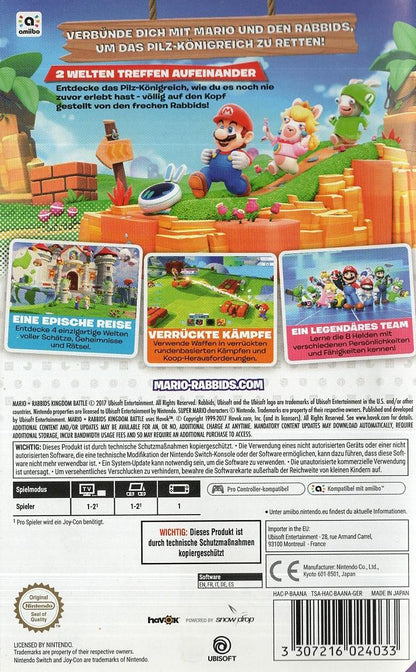Mario + Rabbids Kingdom Battle - Nintendo Switch Rückseite