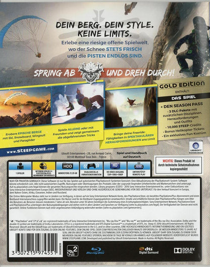 Steep Gold Edition - PlayStation 4 Rückseite