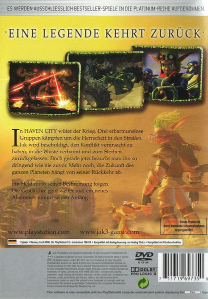 Jak 3 - PlayStation 2 Rückseite