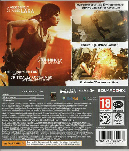 Tomb Raider: Definitive Edition - Xbox One Rückseite