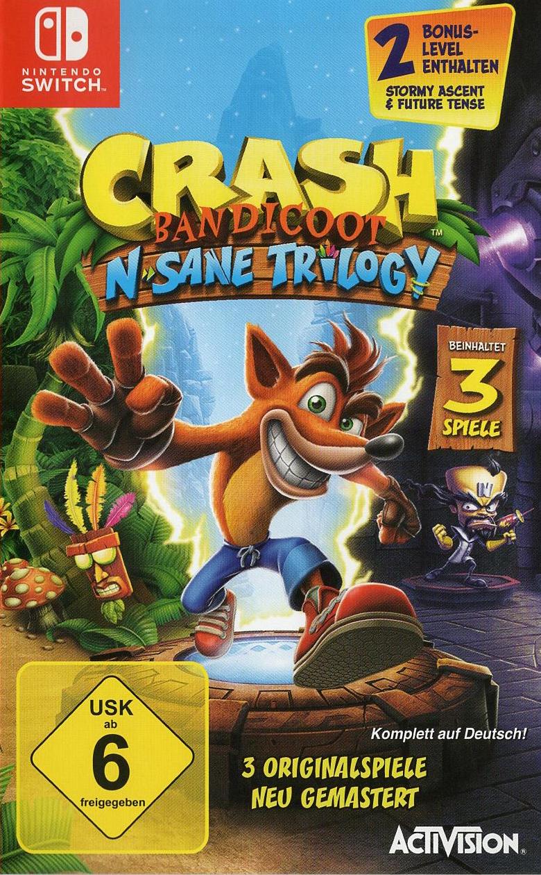 Crash Bandicoot N. Sane Trilogy - Nintendo Switch Vorderseite