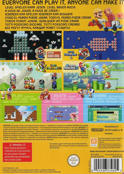 Super Mario Maker - Nintendo Wii U Rückseite