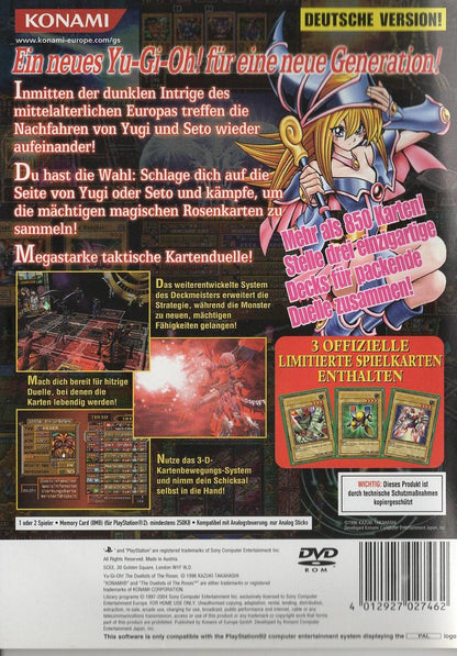 Yu-Gi-Oh! The Duelists of the Roses - PlayStation 2 Rückseite