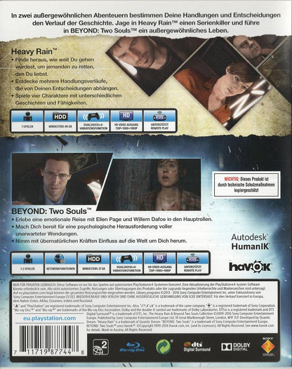 The Heavy Rain & Beyond: Two Souls Collection - PlayStation 4 Rückseite